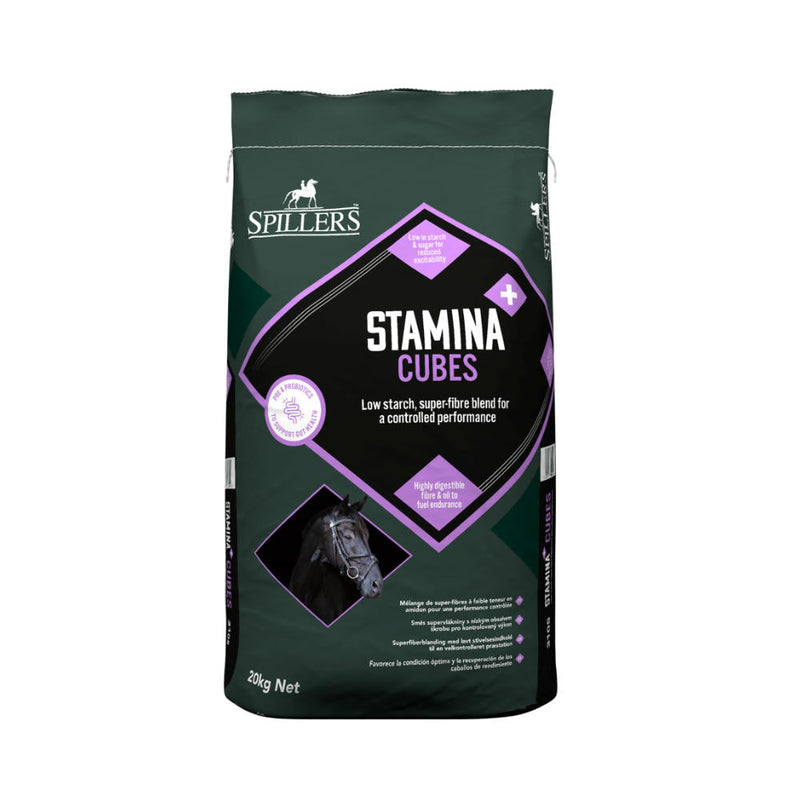 Spillers Stamina + Cubes 20kgLow starch, super-fibre blend for a controlled performance.
Format: Cubes Pack weight: 20kg
Products benefits Rich in highly digestible fibre and oil to fuel enduranHorse FeedSpillersMcCaskieSpillers Stamina + Cubes 20kg