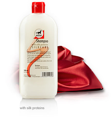 Leovet Silkcare Shampoo 500mlPremium silk proteins bind with skin and hair during cleansing, thereby supporting the hair structure. Herbal substances and vitamins give lasting care.Horse GroomingLeovetMcCaskieLeovet Silkcare Shampoo 500ml