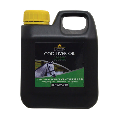 Lincoln Cod Liver OilA natural source of pure Icelandic Cod Liver Oil which provides non-heating energy.  Naturally high in the soluble Vitamins A and D it supports healthy and strong boHorse Vitamins & SupplementsLincolnMcCaskieLincoln Cod Liver Oil