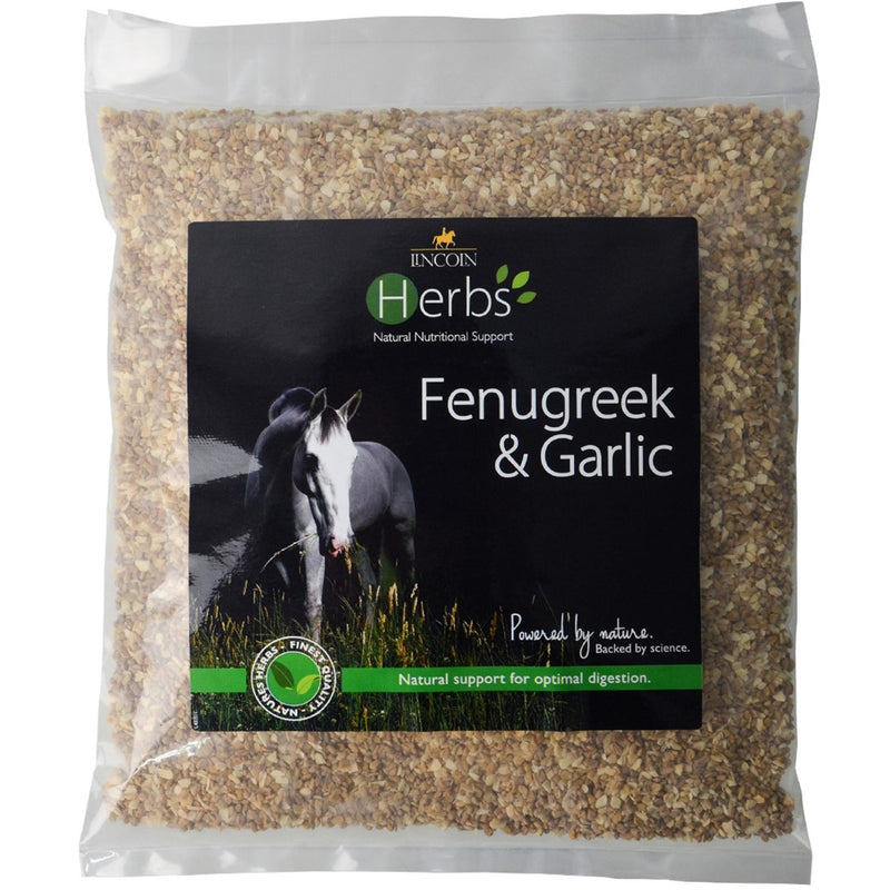Lincoln Fenugreek & Garlic 1kgA simple blend of two high-quality natural ingredients which contains all of the benefits of both Fenugreek &amp; Garlic for a powerful herbal combination. Great forHorse Vitamins & SupplementsLincolnMcCaskieLincoln Fenugreek & Garlic 1kg