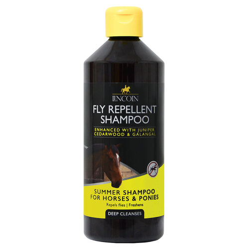 Lincoln Fly Repellent Shampoo 500mlThe ULTIMATE summer shampoo for a fresh, clean healthy coat with added fly protection! Enriched with a combination of specially selected plant extracts it deep cleanHorse GroomingLincolnMcCaskieLincoln Fly Repellent Shampoo 500ml