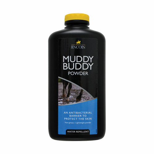 Lincoln Muddy Buddy Powder 350gConstant exposure to muddy, wet conditions weakens the skin’s natural barrier defences on horses’ legs, particularly in the colder weather.  This antibacterial powdeHorse CareLincolnMcCaskieLincoln Muddy Buddy Powder 350g