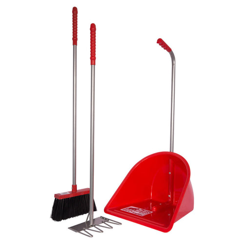 Red Gorilla Tidee Companion Set Assorted ColoursThe Tidee™ Companion Set is designed to make mucking out and collecting waste more efficient. This ultimate kit is weather-resistant and includes a rake, mini broom Stable EquipmentRed GorillaMcCaskieRed Gorilla Tidee Companion Set Assorted Colours