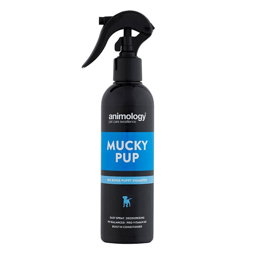 Animology Mucky Pup No Rinse ShampooAnimology Mucky Pup no-rinse shampoo comes in a spray bottle and is most useful as a 'spot' cleaner for puppies. It is suitable for puppies from the age of six weeksPet Shampoo & ConditionerAnimologyMcCaskieAnimology Mucky Pup