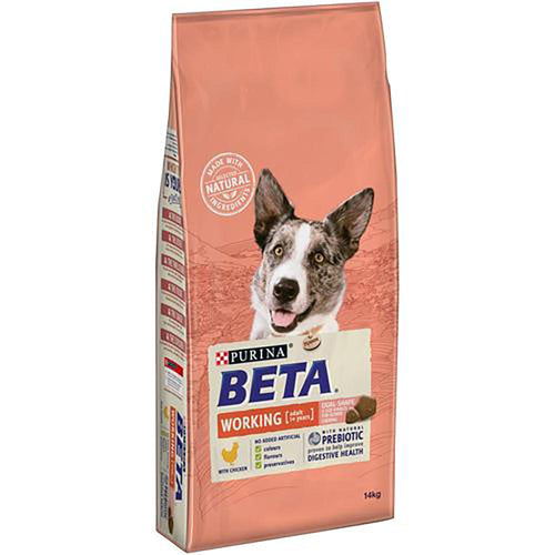 Purina BETA Working Adult (1+ Years) with ChickenPurina BETA Working Adult (1+ Years) with Chicken is naturally tailored nutrition for Working dogs includes essential amino acids and high level of antioxidants to sDog FoodPurinaMcCaskiePurina BETA Working Adult (1+ Years)