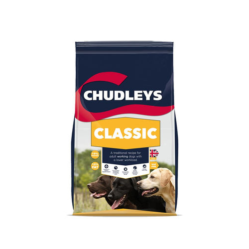 Chudleys Classic Dog FoodCLASSIC. Heritage - An everyday working diet. A traditional, proven recipe for dogs with a lower workload. High-quality protein to support muscle mass and performancDog FoodChudleysMcCaskieChudleys Classic Dog Food