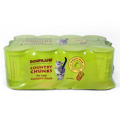 Downland Country Chunks For Cats 12x400gCountry Chunks Cat Food is a complete pet food for adult cats.Cat FoodDownlandMcCaskieDownland Country Chunks
