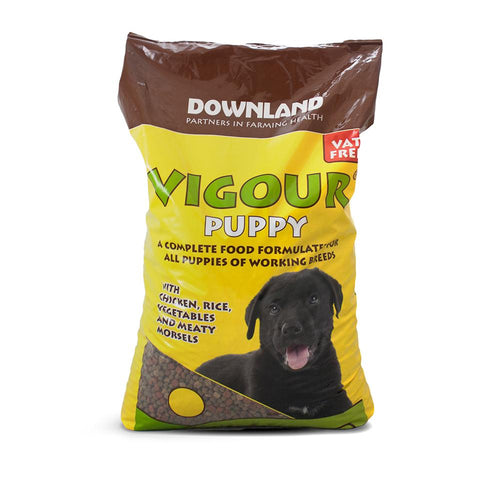 Downland Vigour Puppy FoodVigour Puppy Chicken is a complete food formulated for all puppies of working breeds. Vigour Puppy requires no supplementation to keep your puppy fit and healthy. ItDog FoodDownlandMcCaskieDownland Vigour Puppy Food