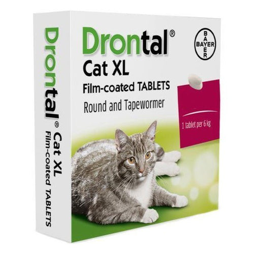 Drontal Cat XL Wormer TabletsDrontal Cat XL Wormer Tablets are for the treatment of gastrointestinal roundworms and tapeworms of cats. For routine control adult cats should be treated every threPet MedicineBayerMcCaskieDrontal Cat XL Wormer Tablets