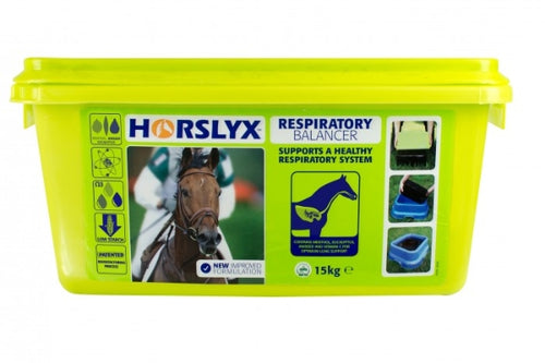 Horslyx Respiratory 15kgHorslyx is available in Original, Mint, Garlic, Respiratory, Mobility and Pro Digest formulations The Horslyx high specification vitamin, mineral and trace element pHorse Vitamins & SupplementsHorslyxMcCaskieHorslyx Respiratory 15kg