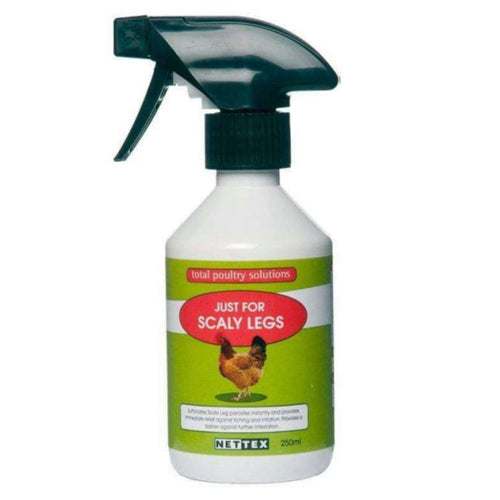 Nettex Just for Scaly Legs 250mlNettex Scaly Leg Spray is a 3-in-1 solution that soothes, softens and cleanses the scales on your chickens which are affected by scaly leg mites.Provides a natural bPoultry HealthNettexMcCaskieScaly Legs 250ml