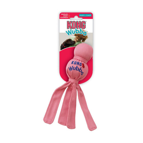Kong Puppy WubbaThe KONG Puppy Wubba™ is a fun, interactive tug and toss toy that is great for interactive or solo play. It’s long floppy tails are ideal for shaking and tugging insKongMcCaskieKong Puppy Wubba