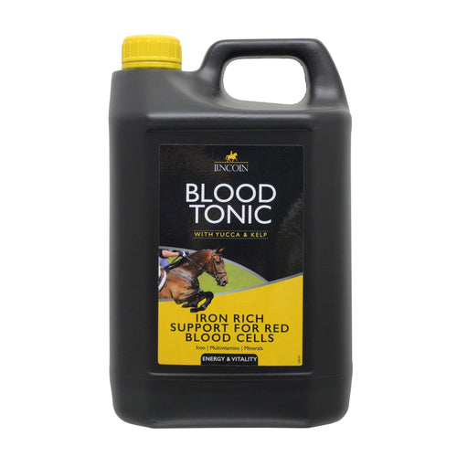 Lincoln Blood Tonic 4 LitreA perfectly balanced daily tonic which is rich in iron. Optimises performance, restoring your horse’s natural sparkle and energy. A palatable ‘pick me up’ for horsesHorse Vitamins & SupplementsLincolnMcCaskieLincoln Blood Tonic 4 Litre