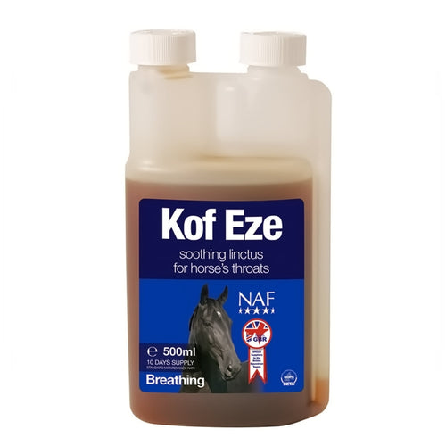NAF Kof-Eze 500mlRespiratory stress is a common fact of life for the modern horse. Stabling, forage and indoor schools can all harbour dust and fungal spores which accumulate in and Horse Vitamins & SupplementsNAFMcCaskieNAF Kof-Eze 500ml