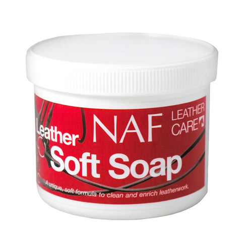 NAF Leather Soft Soap 450gCleans &amp; Protects. Easy to apply glycerine based saddle soap with citronella for use on leather tack.Horse Tack AccessoriesNAFMcCaskieNAF Leather Soft Soap 450g