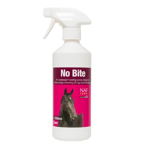 NAF No Bite 500mlAn unpleasant tasting spray designed to discourage chewing of rugs and bandages.Horse CareNAFMcCaskieBite 500ml