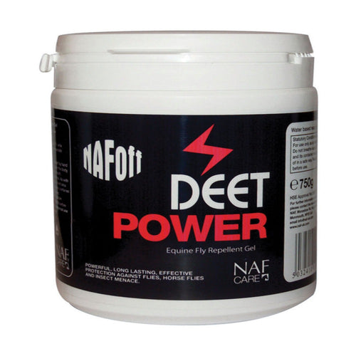 NAF Off Deet Power GelNAF OFF DEET POWER GEL
Equine Fly Repellent Gel
Powerful, long lasting, effective protection against flies, horse flies and insect menaceHorse CareNAFMcCaskieDeet Power Gel