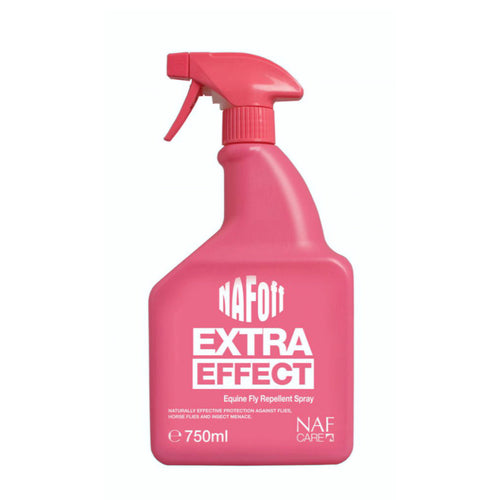 NAF Off Extra Effect Spray 750mlNAF Off Extra Effect is a concentrated solution which deters flies, midges and other pests from your horse to enable them to relax. Available as a liquid or gel applHorse CareNAFMcCaskieExtra Effect Spray 750ml