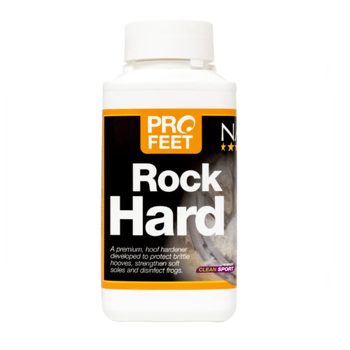 NAF Pro Feet Rock Hard 250mlNAF are advocates of natural ingredients and so when looking for a hoof hardener we have formulated one that is natural and safe to use on all hooves. PROFEET Rock HHorse CareNAFMcCaskieNAF Pro Feet Rock Hard 250ml