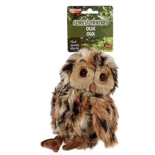 Ollie Owl Forest Friends Dog ToyDOG TOY
Soft, squeaky, fetch and retrieve plush dog toy.
 
Double strength thread and stitch density to provide extra strength.
 
Cuddly companion or playmate.Dog ToysAnimal InstinctsMcCaskieOllie Owl Forest Friends Dog Toy