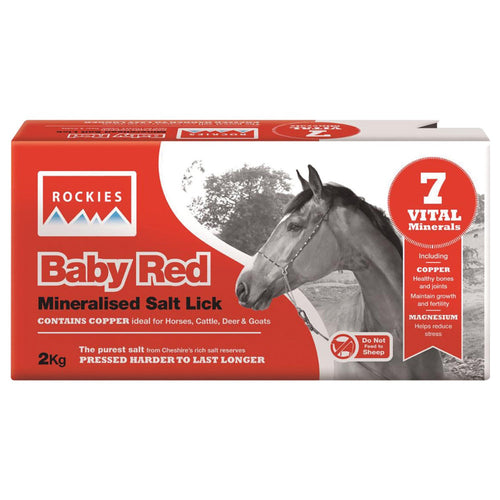 Rockies 2kg Baby Red Horse LicksVery attractive to all equines due to their combination of unique flavouring, high purity minerals and trace elements. The outcome of such a formula is that equines Horse Vitamins & SupplementsRockiesMcCaskieRockies 2kg Baby Red Horse Licks