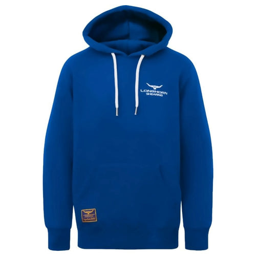Longhorn Shearing Signature Hoody CobaltThe Longhorn Signature Series hooded sweatshirt is a new hard wearing, heavyweight design. The Longhorn logo is now embroideCobalt logo on front and back with establShirts & TopsLonghorn ShearingMcCaskieLonghorn Shearing Signature Hoody Cobalt