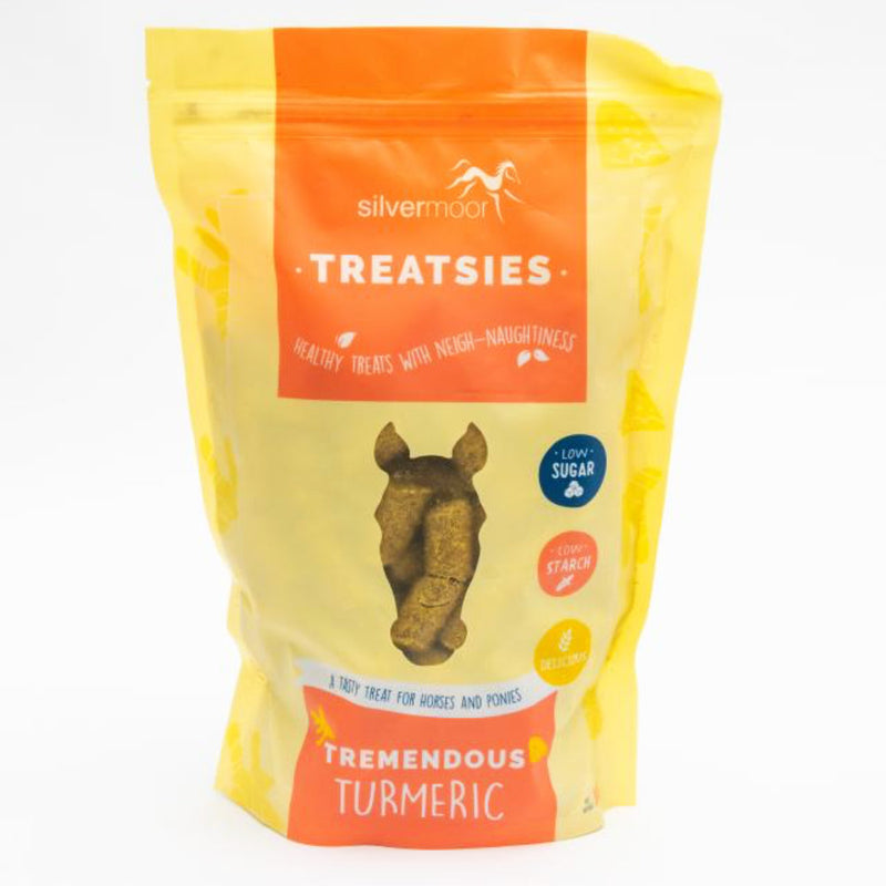 Silvermoor Treatsies Turmeric Horse Treats 1kgTreatsies are the ideal choice for their beneficial properties, to be used in physio stretching or simply to pamper and spoil your horse, they deserve the best!Horse TreatsSilvermoorMcCaskieSilvermoor Treatsies Turmeric Horse Treats 1kg