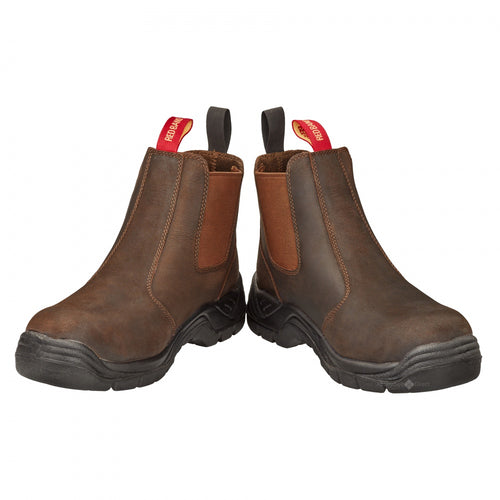 Skellerup Red Band Safety Work BootCertified Standard: EN ISO 20345
Slip Resistant - slip resistant on oil, acid &amp; water.
Outer Material: Other LeatherInner
Material: Textile
Sole: Rubber
Closure:Shoes & BootsSkellerupMcCaskieSkellerup Red Band Safety Work Boot