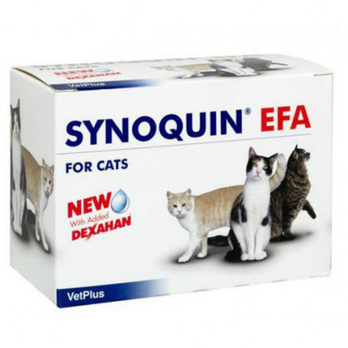 Synoquin EFA for Cats 90pkThis unique combination of ingredients is used to promote healthy cartilage and support joint function in your cat.  Synoquin is a complementary feed which contains Pet Vitamins & SupplementsVetPlusMcCaskieSynoquin EFA