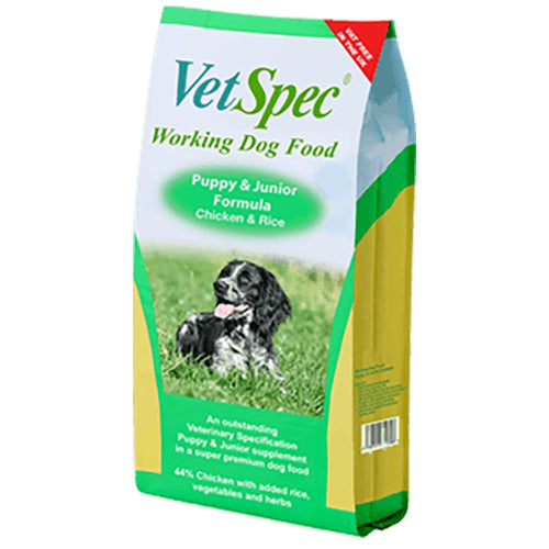 VetSpec Working Dog Puppy & Junior FormulaVetSpec Working Dog Puppy &amp; Junior Formula contains highly specific supplements to ensure optimum growth and development of your young dog from four weeks througDog FoodVetSpecMcCaskieVetSpec Working Dog Puppy & Junior Formula