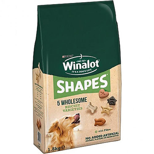 Winalot ShapesWinalot Shapes are wholesome biscuits that help give your dog the bounce he needs to go out and enjoy family life. All recipes have been carefully developed by PurinDog TreatsWinalotMcCaskieWinalot Shapes