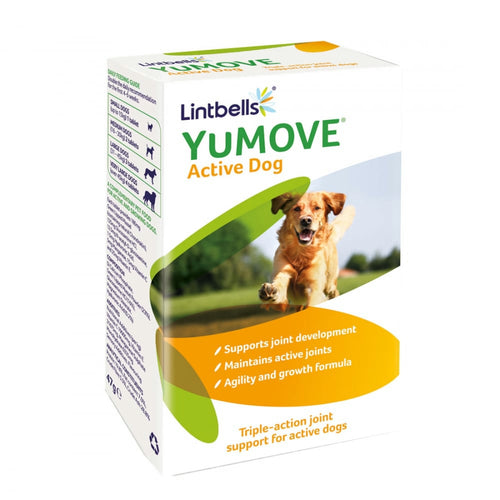 Yumove Active Dog 60pkYUMOVE ACTIVE DOG
 YuMOVE Active Dog is a premium natural joint supplement for dogs. It supports active and growing joints – perfect for puppies, younger adults and Pet Vitamins & SupplementsYumoveMcCaskieYumove Active Dog 60pk