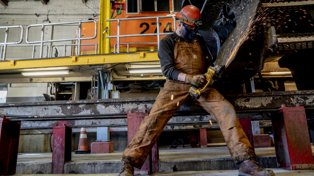 Carhartt Dungarees protecting workman