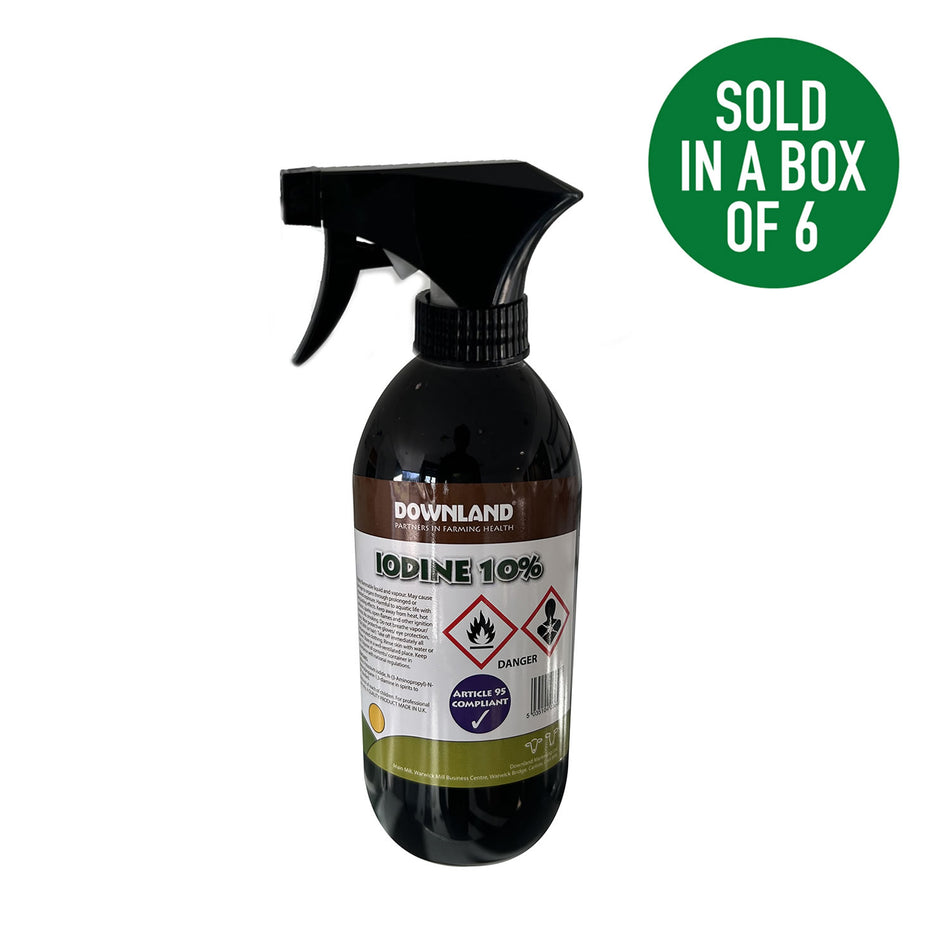 Downland First Aid Pump Spray 10% Strong Iodine