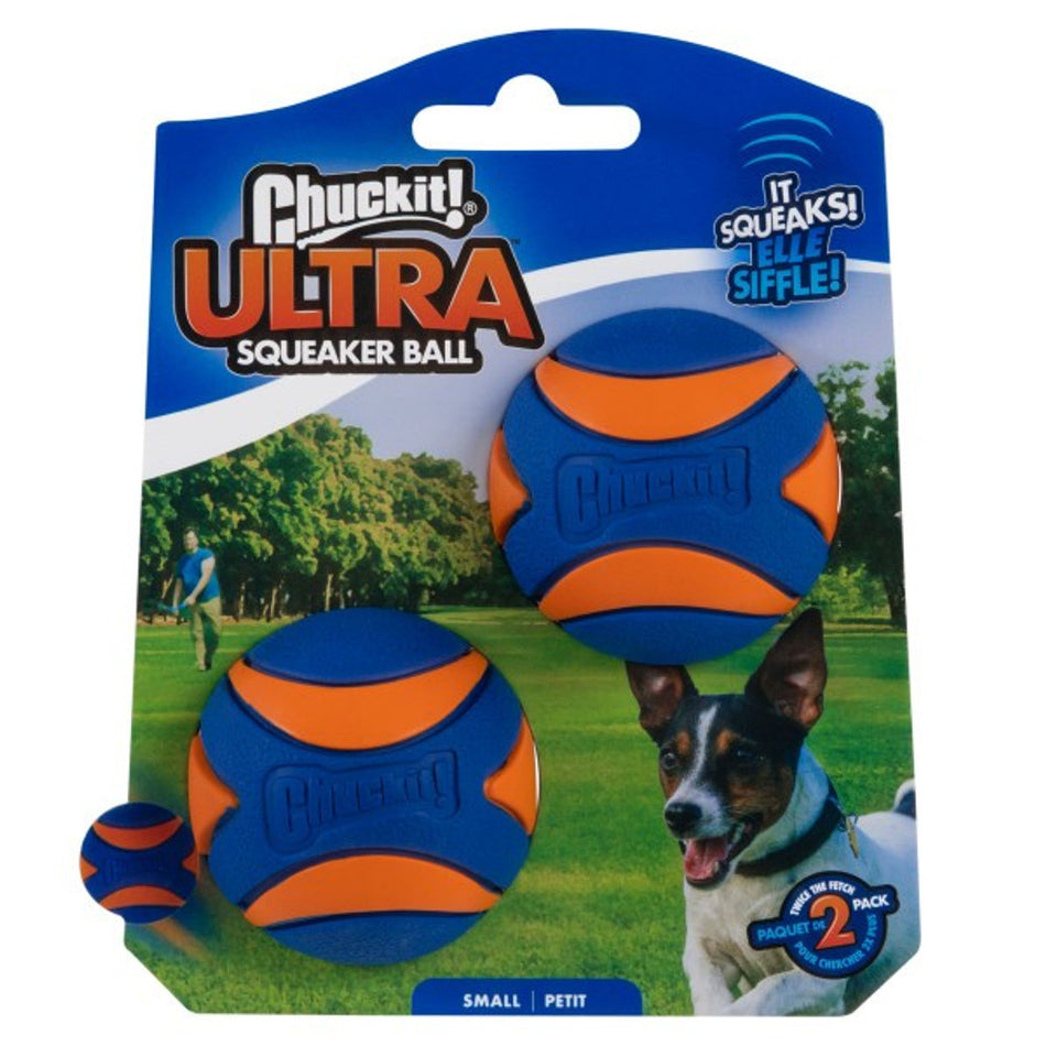Chuckit! 2 Pack Small Ultra Squeaker Ball