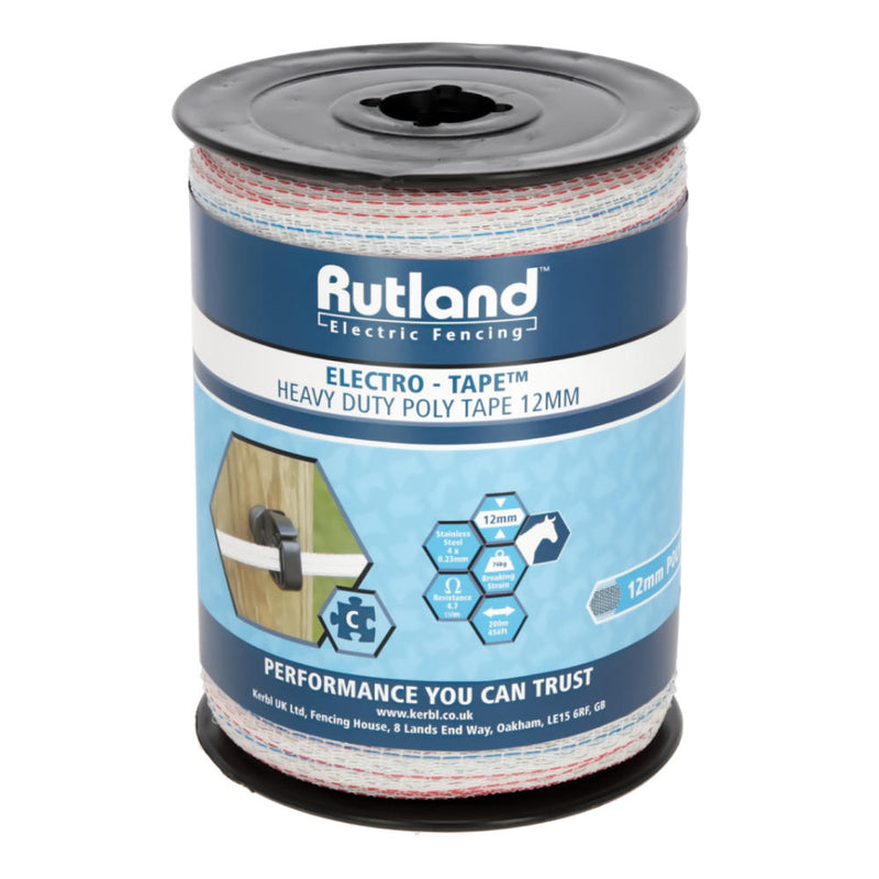 Rutland 12mm White Electro Tape