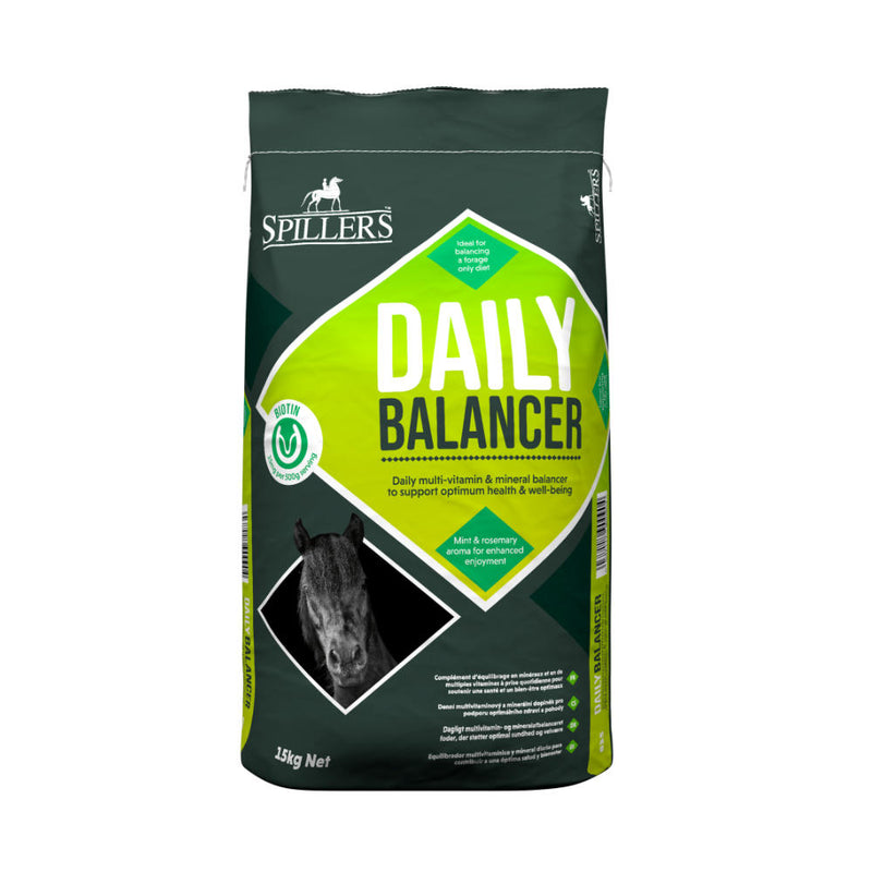 Spillers Daily Balancer 15kgDaily multi-vitamin &amp; mineral balancer to support optimum health &amp; well-being.
Format: Pellet Pack weight: 15kg
Products benefits Multi-vitamin and mineral bHorse FeedSpillersMcCaskieSpillers Daily Balancer 15kg