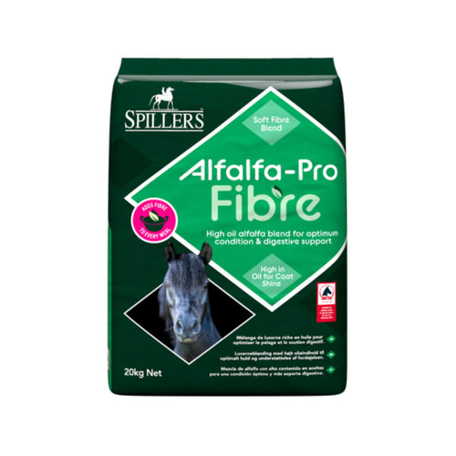 Spillers Alfalfa Pro Fibre 20kgHigh oil alfalfa blend for optimum condition and digestive support.
Format: Fibre Pack weight: 20kg
Products benefits Soft, alfalfa blend ideal for feeding alongsideHorse FeedSpillersMcCaskieSpillers Alfalfa Pro Fibre 20kg