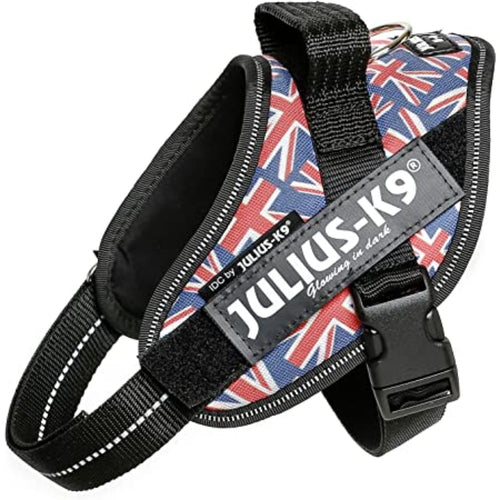 Julius K9 IDC Powerharness British FlagOur flagship dog harness with control handle that's suitable for full-grown dogs and puppies of all breeds. It's durability, level of comfort, and security make it tJulius K9McCaskieJulius K9 IDC Powerharness British Flag