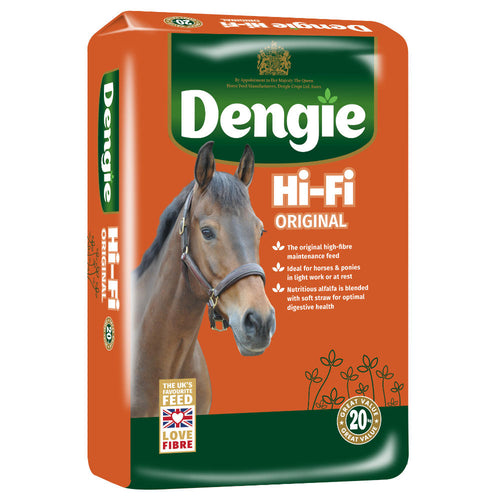 Dengie Hi-Fi Original 20kgA high-fibre, low starch maintenance feed ideal for horses at rest or in light work.Horse FeedDengieMcCaskie-Fi Original 20kg