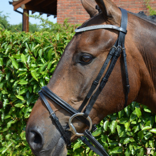 Hy Equestrian Diamond Flash Bridle with Rubber Reins