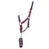 Hy Equestrian Multicolour Adjustable Head Collar & Lead Rope