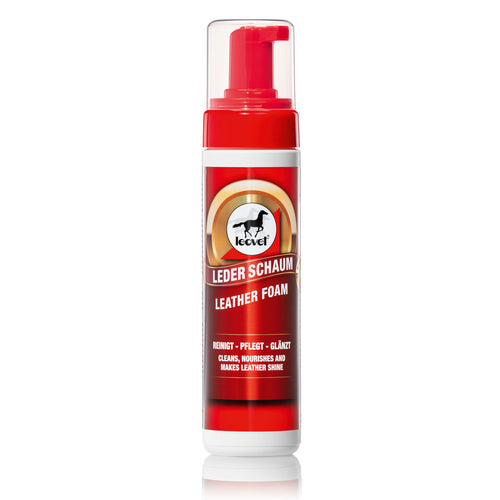 Leovet Leather Foam 200mlThis nourishing, creamy foam cleans leather, replenishes its oils, plus preserves and protects with anti-oxidants.Gives a superb shine.Petroleum free – eco friendlyHorse Tack AccessoriesLeovetMcCaskieLeovet Leather Foam 200ml