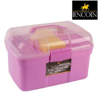 Lincoln Grooming KitHoof Oil Brush &amp; Container, Dandy Brush, Body Brush, Sponge, Hoof Pick with Brush, Plastic Comb &amp; Curry Comb.Horse Tack BoxesLincolnMcCaskieLincoln Grooming Kit