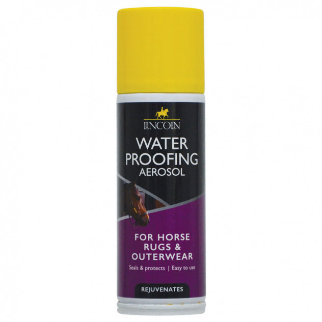 Lincoln Water Proofing Aerosol 150gHandy to use for all purpose waterproofing. For conveniently waterproofing rugs and all canvas material. Ideal for stitching. Dual action formula.Horse CareLincolnMcCaskieLincoln Water Proofing Aerosol 150g