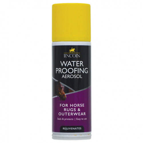 Lincoln Water Proofing Aerosol 150gHandy to use for all purpose waterproofing. For conveniently waterproofing rugs and all canvas material. Ideal for stitching. Dual action formula.Horse CareLincolnMcCaskieLincoln Water Proofing Aerosol 150g