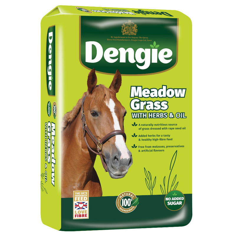 Dengie Meadow Grass with Herbs & Oil 15kgA blend of chopped and pelleted British meadow grasses with a rapeseed oil coating and a unique blend of herbs to aid palatability.
Horse FeedDengieMcCaskieDengie Meadow Grass