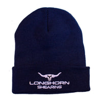 Longhorn Shearing Beanie HatKeep warm with a Longhorn hat.Original Cuffed Beanie hat with Longhorn logo embroidered on the front.55% Polyester, 45% AcrylicHatsLonghorn ShearingMcCaskieLonghorn Shearing Beanie Hat