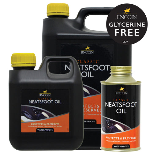 Lincoln Classic Neatsfoot OilThe traditional product for waterproofing leather. Regular use will maintain the optimum moisture level of the leather and so prevent it from becoming dry.Horse Tack AccessoriesLincolnMcCaskieLincoln Classic Neatsfoot Oil