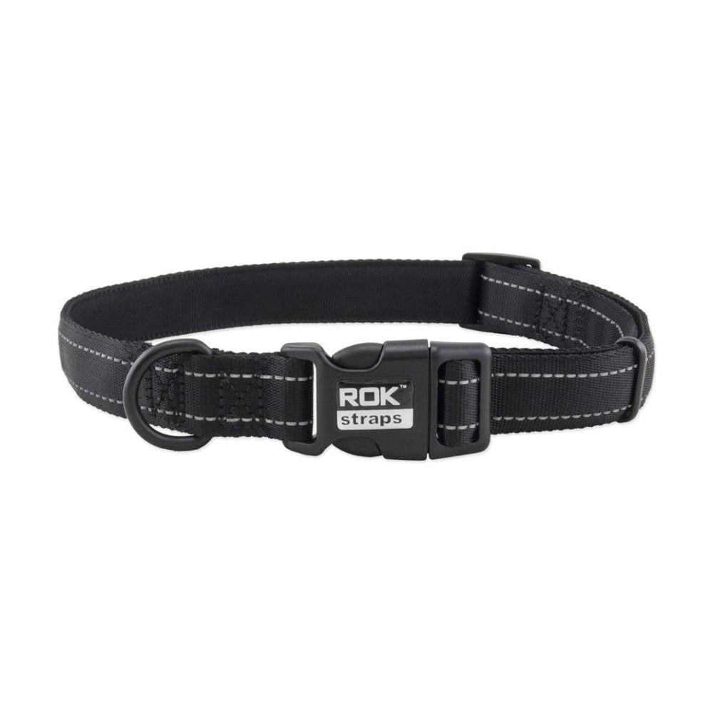 ROK Dog CollarROK Collars are made to compliment the ROK Stretch Leads and are made from the same nylon outer braid and are padded. Each collar is fittedwith a plastic clip releasPet Collars & HarnessesROK StrapMcCaskieROK Dog Collar